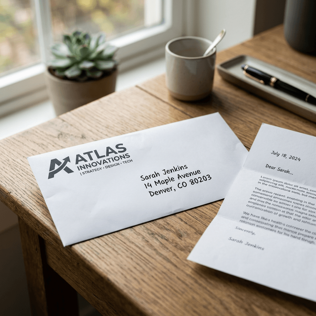 Enveloppe personnalisée avec logo