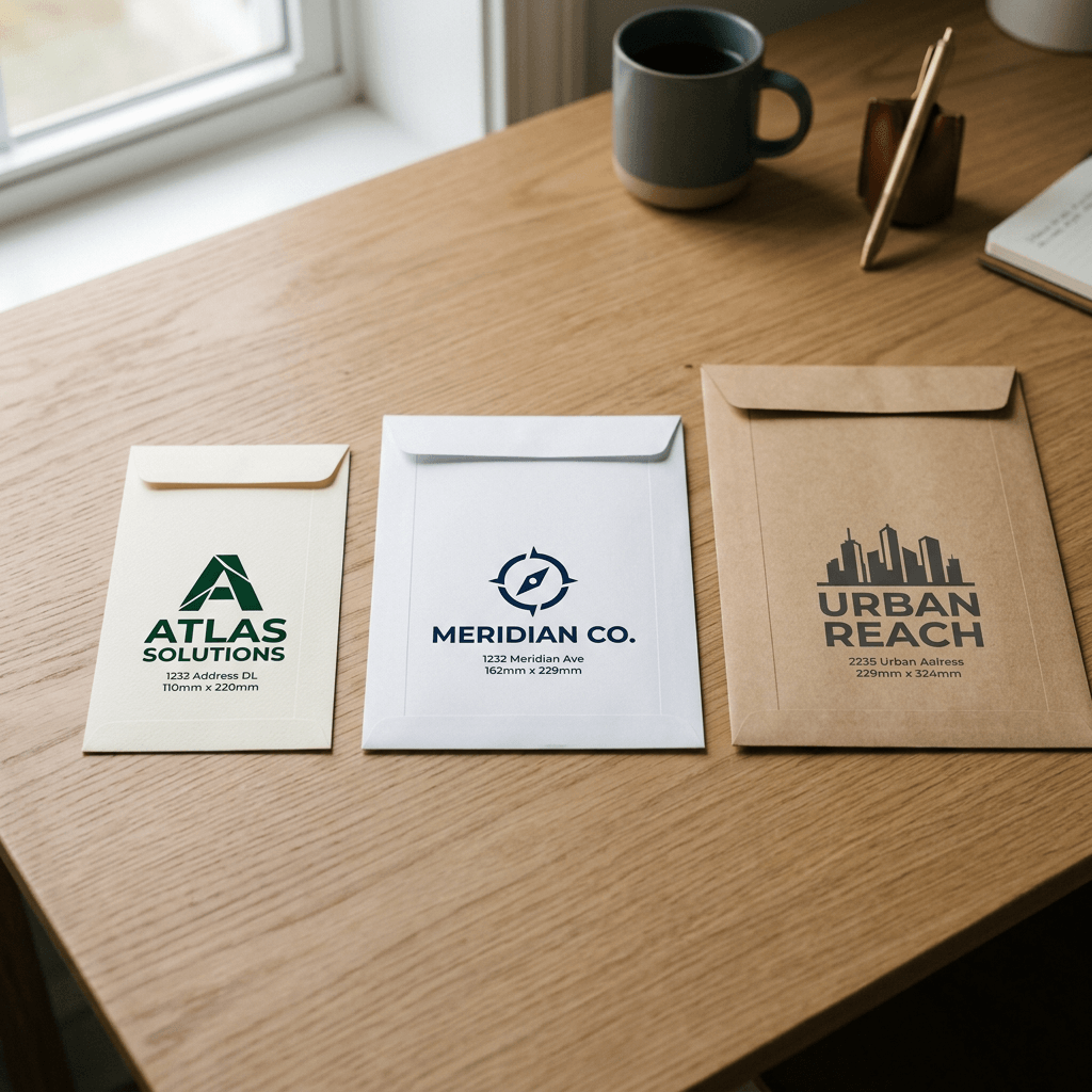 Enveloppe personnalisée avec logo