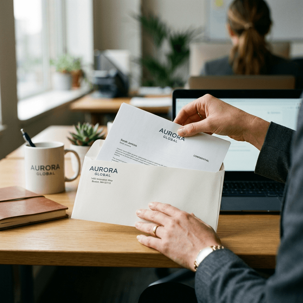 Enveloppe personnalisée avec logo