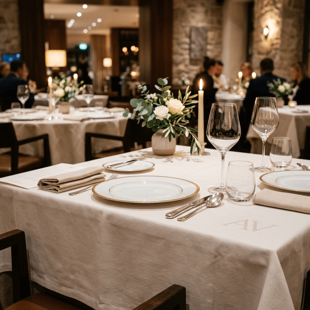 Nappe personnalisée pour restaurant