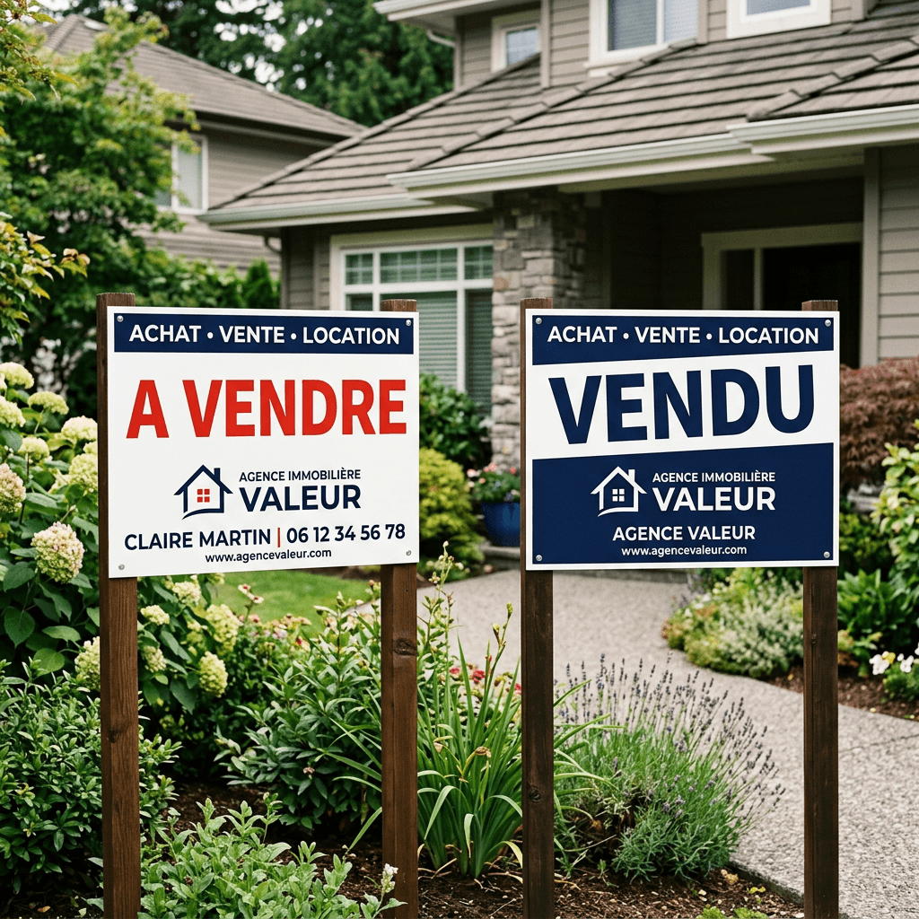 Panneau immobilier personnalisé