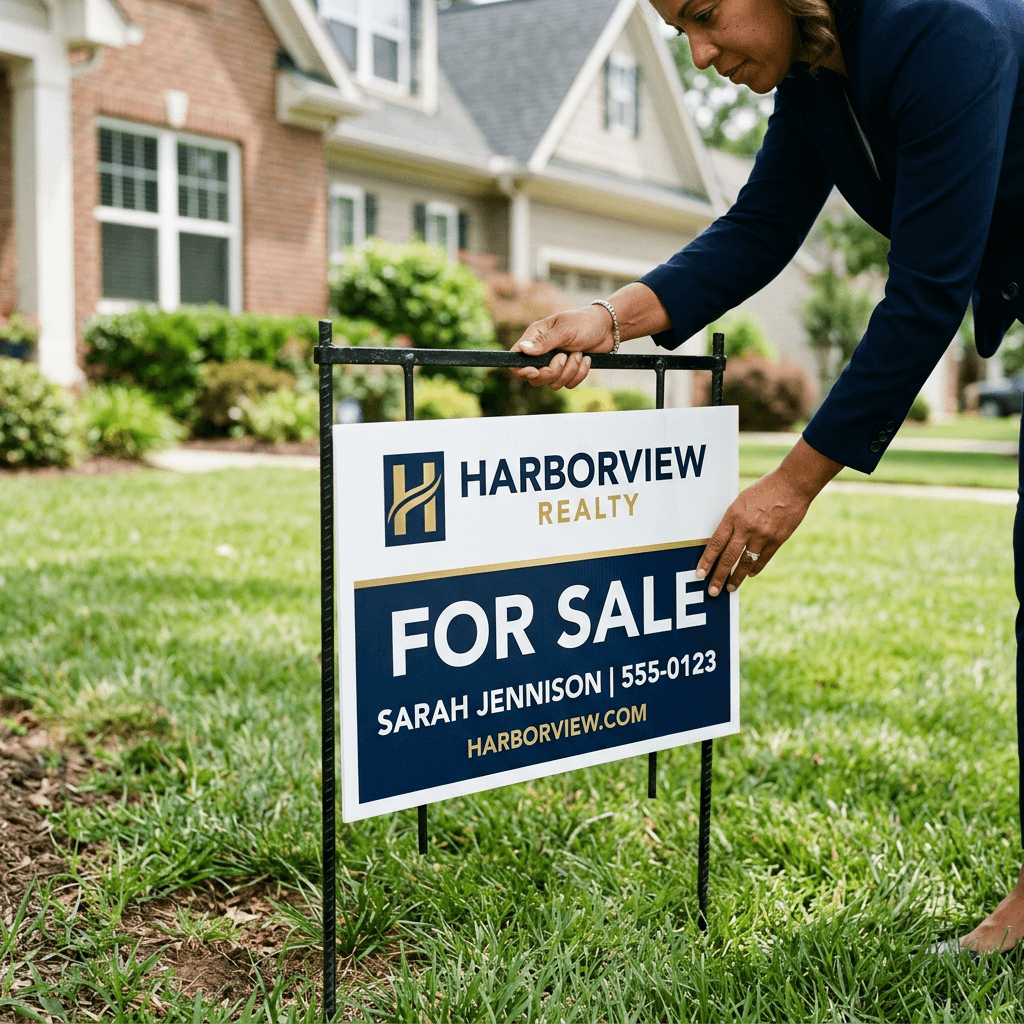 Panneau immobilier personnalisé