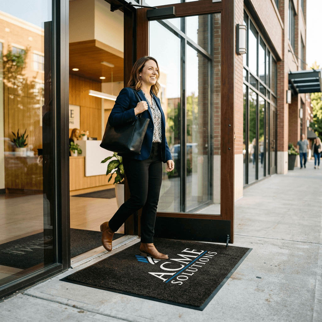 Tapis d'entrée personnalisé