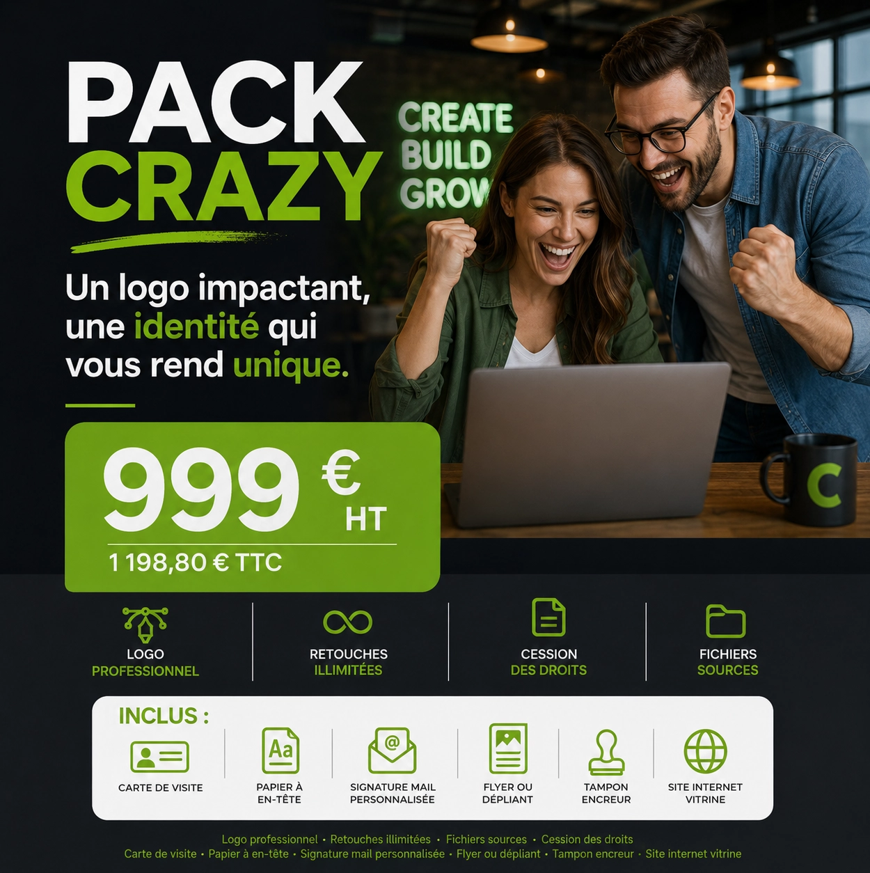 Pack Crazy - Création de logo