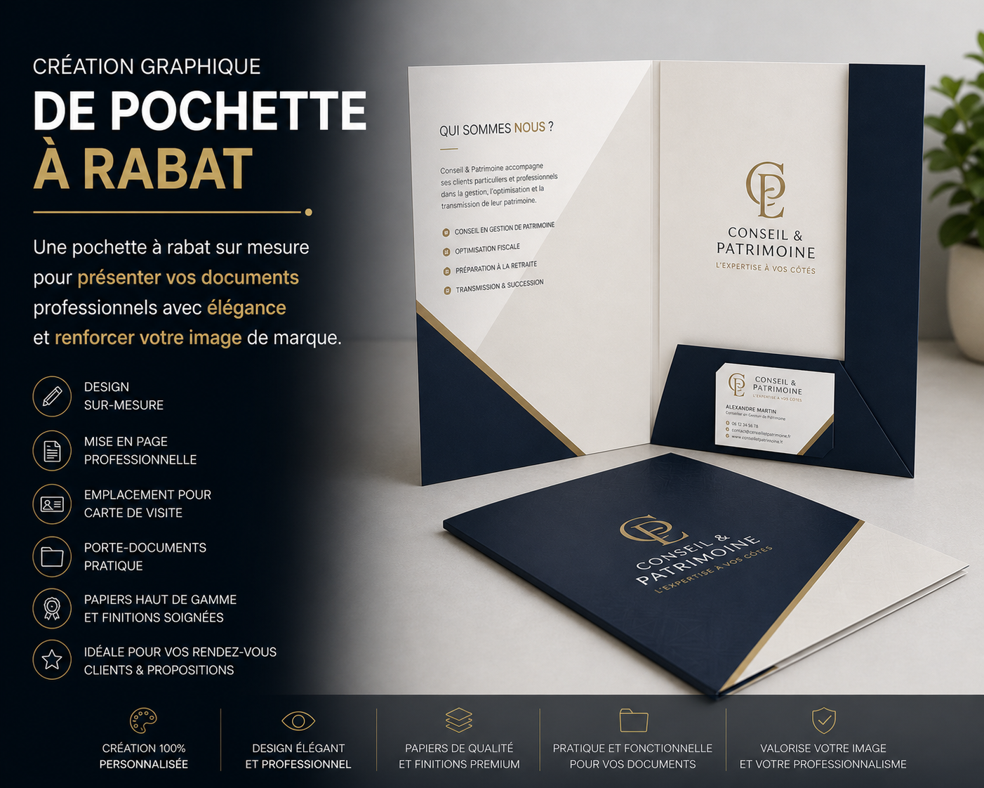 Pochette à rabat