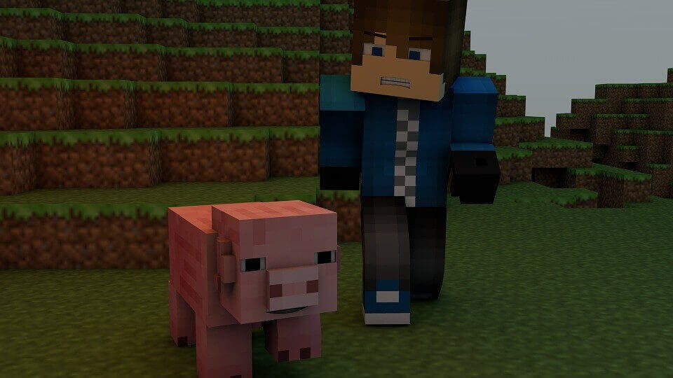 Minecraft, Video Game, Pig, Pixels, Blocks, Game, Pixel